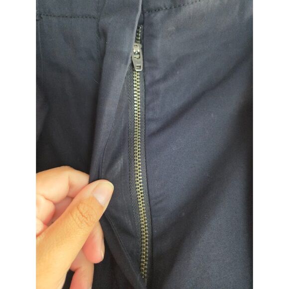 31 Phillip Lim Black 100% Cotton Paper Bag Straight Leg Tie Waist Trousers sz 2 - Picture 7 of 10